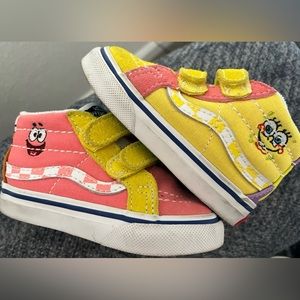 Sponge Bob Vans Toddler Shoes sz 4.5 toddler